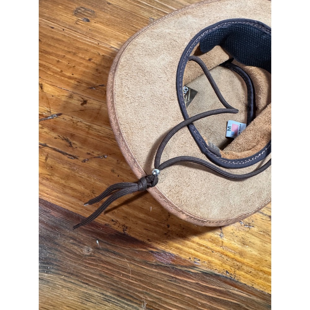Overland Rancher Oil Leather Cowboy Hat Brown Packable Western USA M 7–7 1/8 - Picture 11 of 15